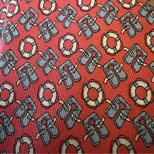 VINEYARD VINES Silk Tie Beachy Life Preservers Flotation Devices Beach Boating